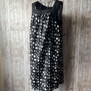 MOSSIMO Sleeveless Black and white polka dot dress